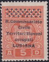 Yugoslavia Postage Due Overprint "R.Com...LUBIANA" 4 lines