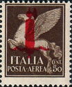 Airmail, Pegasus - Red Ovpt. Fasces - Essay