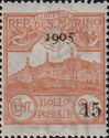 Definitive new value and year overprint