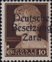 Italian Stamp Overprinted Deutsche Besetzung Zara