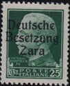 Italian Stamp Overprinted Deutsche Besetzung Zara