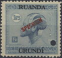 Head-dress of Ubangi man overprinted