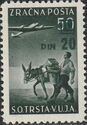 Airmail Series Lire Overprint "DIN"