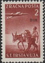 Airmail Series Lire Overprint "DIN"