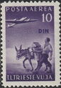 Airmail Series Lire Overprint "DIN"
