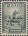Dr. F. Duvalier/President/22 Mai 1961 (overprint)