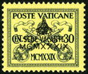 Papal Coat of Arms overprinted