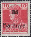 Black overprint: '1919 Baranya'