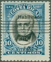 Braulio Carillo Colina overprinted 1911, black