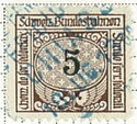 Railway stamps with thin black face value in oval