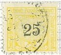 Railway stamps with thin black face value in oval