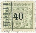 Railway stamps with thin black face value in oval