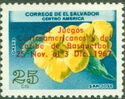 Flower stamps with overprint