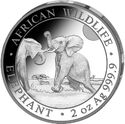 200 Shillings (African Wildlife - Elephant 2 Oz.)