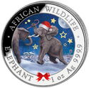100 Shillings (African Wildlife - Elephant 1 Oz. - Christmas Edition)