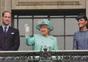 H.M. Queen Elizabeth II With The Duke And Duchess Of Cambridge