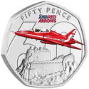 50 Pence (60 Years of the Red Arrows - Jersey)
