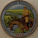 25 Cents/Quarter (Theodore Roosevelt, North Dakota, colored)
