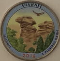 25 Cents/Quarter (Shawnee, Illinois, colored)