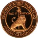 100,000 Guaranies (7th Term of President A. Stroessner)