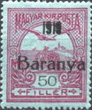 Black overprint: '1919 Baranya'