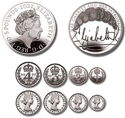 Various Currencies (The Royal Maundy of Queen Elizabeth II Silver Tribute)