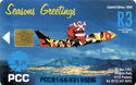 Santa Claus on South African Airways-airplane /Calendar 1998
