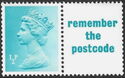 Queen Elizabeth II - Decimal Machin. "remember the postcode"