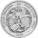 5 Pounds (The Royal Tudor Beasts - The Tudor Dragon. Bullion)