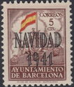 Frontispiece of Town Hall and Flag overprint Navidad 1941