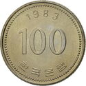 100 Won (small bust)