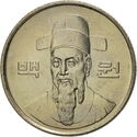 100 Won (small bust)