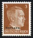 Overprint OSTLAND over Hitler