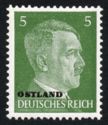 Overprint OSTLAND over Hitler