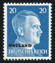 Overprint OSTLAND over Hitler