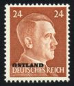 Overprint OSTLAND over Hitler