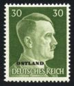 Overprint OSTLAND over Hitler