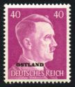 Overprint OSTLAND over Hitler