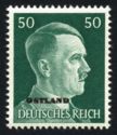 Overprint OSTLAND over Hitler