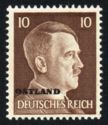 Overprint OSTLAND over Hitler