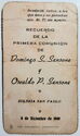 "Sacraments - First Communion", La Plata, Industria Argentina, 310