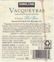 Kirkland Signature Vacqueyras Red