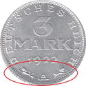 3 Mark (3rd Anniv. Weimar Constit. - A, D, E, F, G, J)
