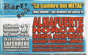 La Cumbre del Metal - Almafuerte - Horcas - BarU