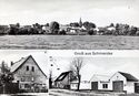 Schmerzke. View of the town. Old farmhouse. Service complex