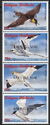 Seabirds 1996 (strip of 4) - Overprinted