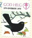 God Helg 1974/75 Common Blackbird (Turdus merula)