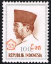 President Sukarno - Overprinted '65 __ Sen