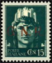 "Italia Turrita" - Ovpt. G.N.R., Brescia Issue, 2nd type