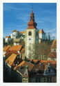 View of the City Tower and Ptuj Castle in the background